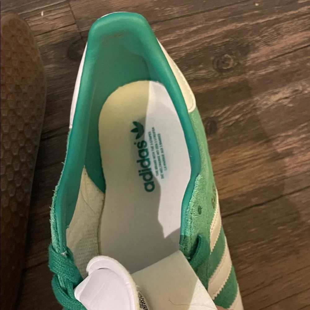 adidas Originals Men's Gazelle Shoes, Green Court Gum - Picture 8 of 16